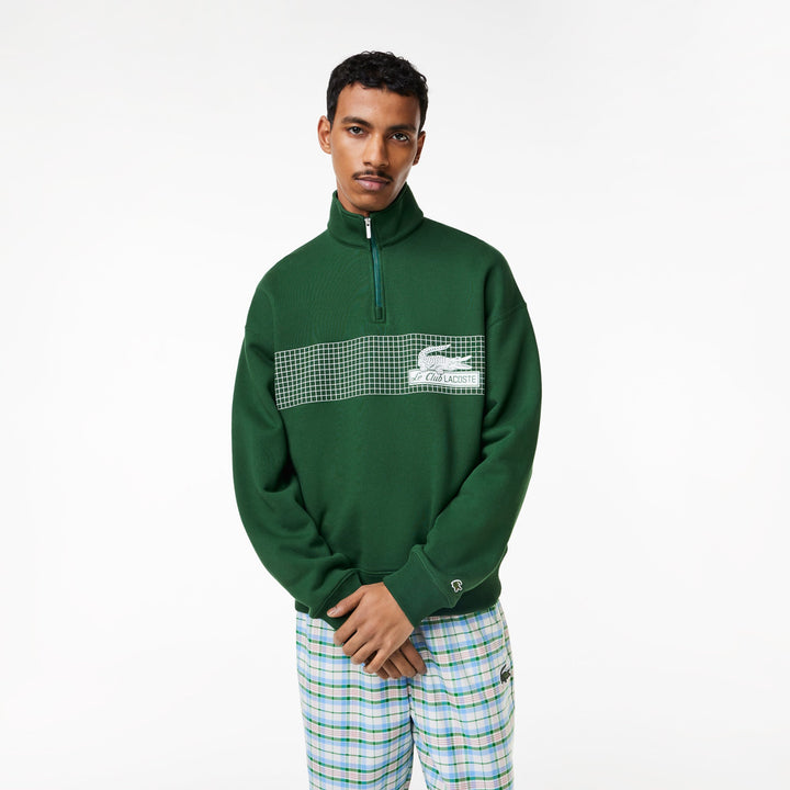 Lacoste Sweatshirt col zippé vert coupe loose - Lothaire