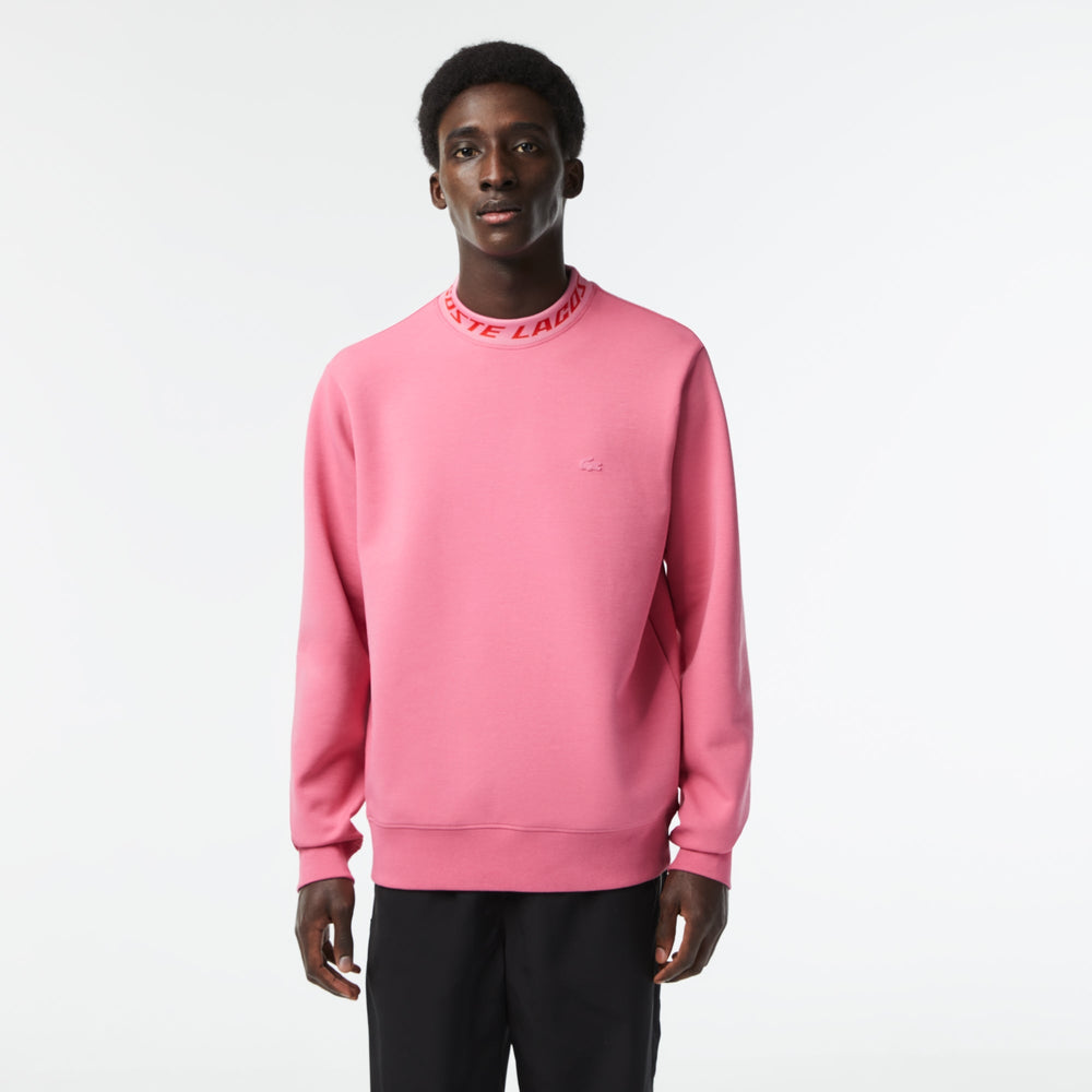 Lacoste Sweatshirt rose avec col siglé en double-face - Lothaire