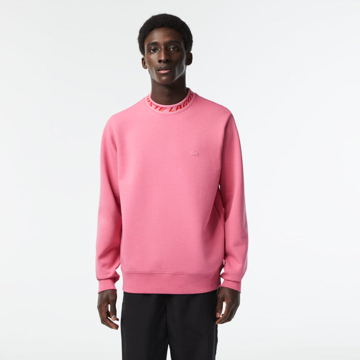 Lacoste Sweatshirt rose avec col siglé en double-face - Lothaire