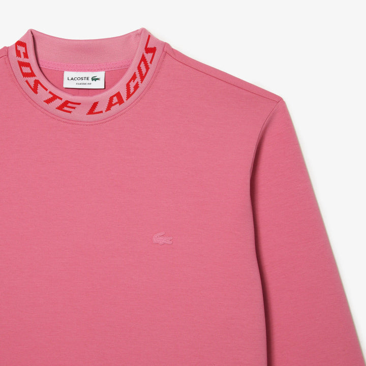 Lacoste Sweatshirt rose avec col siglé en double-face - Lothaire