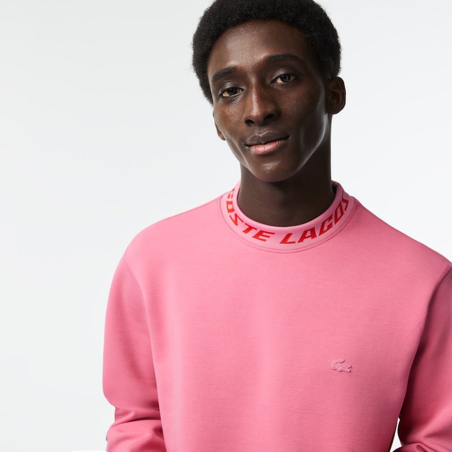 Lacoste Sweatshirt rose avec col siglé en double-face - Lothaire