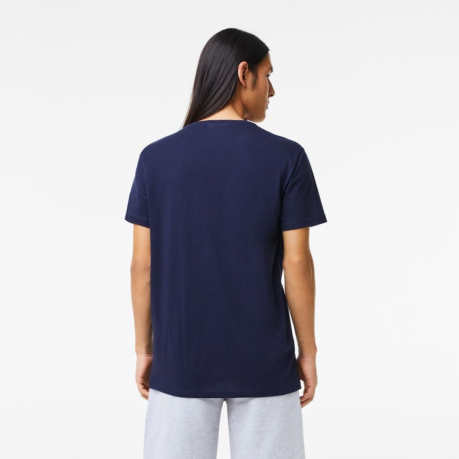 Lacoste T-shirt col V Marine pima uni - Lothaire