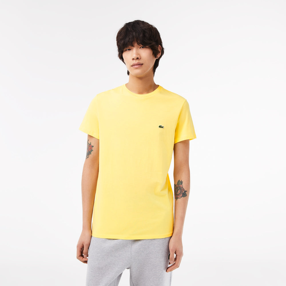 Lacoste T-shirt Jaune pima uni - Lothaire