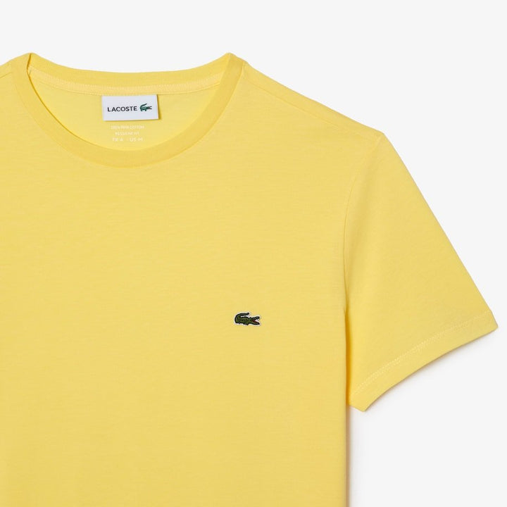 Lacoste T-shirt Jaune pima uni - Lothaire