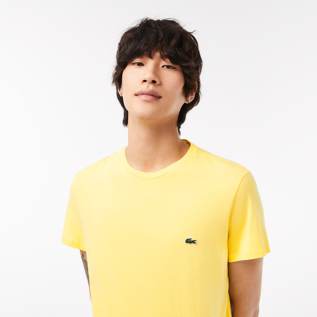 Lacoste T-shirt Jaune pima uni - Lothaire