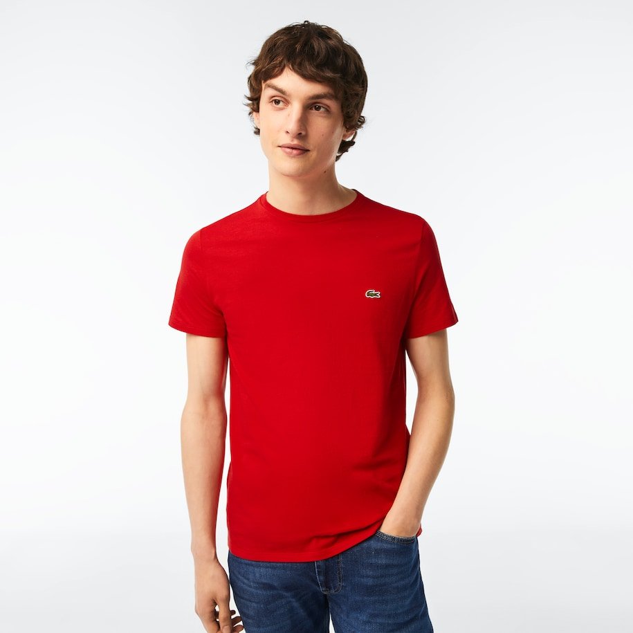 Lacoste T-shirt Rouge pima uni - Lothaire