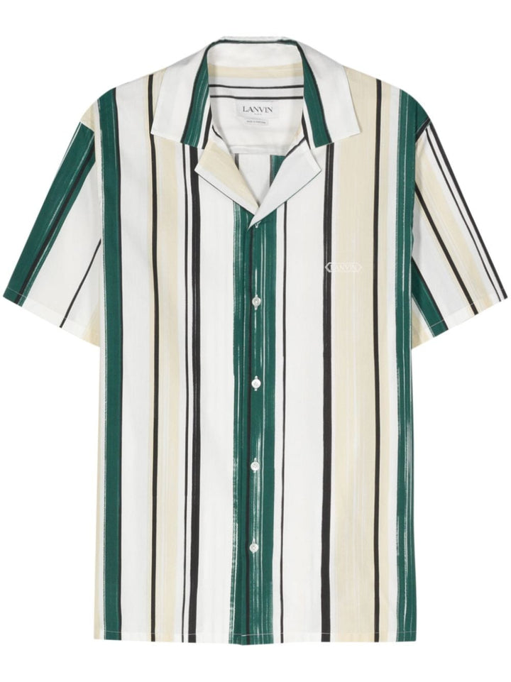 Lanvin Chemise rayée à logo brodé - Lothaire
