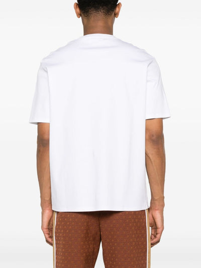 Lanvin - T-shirt blanc en coton à logo brodé - Lothaire