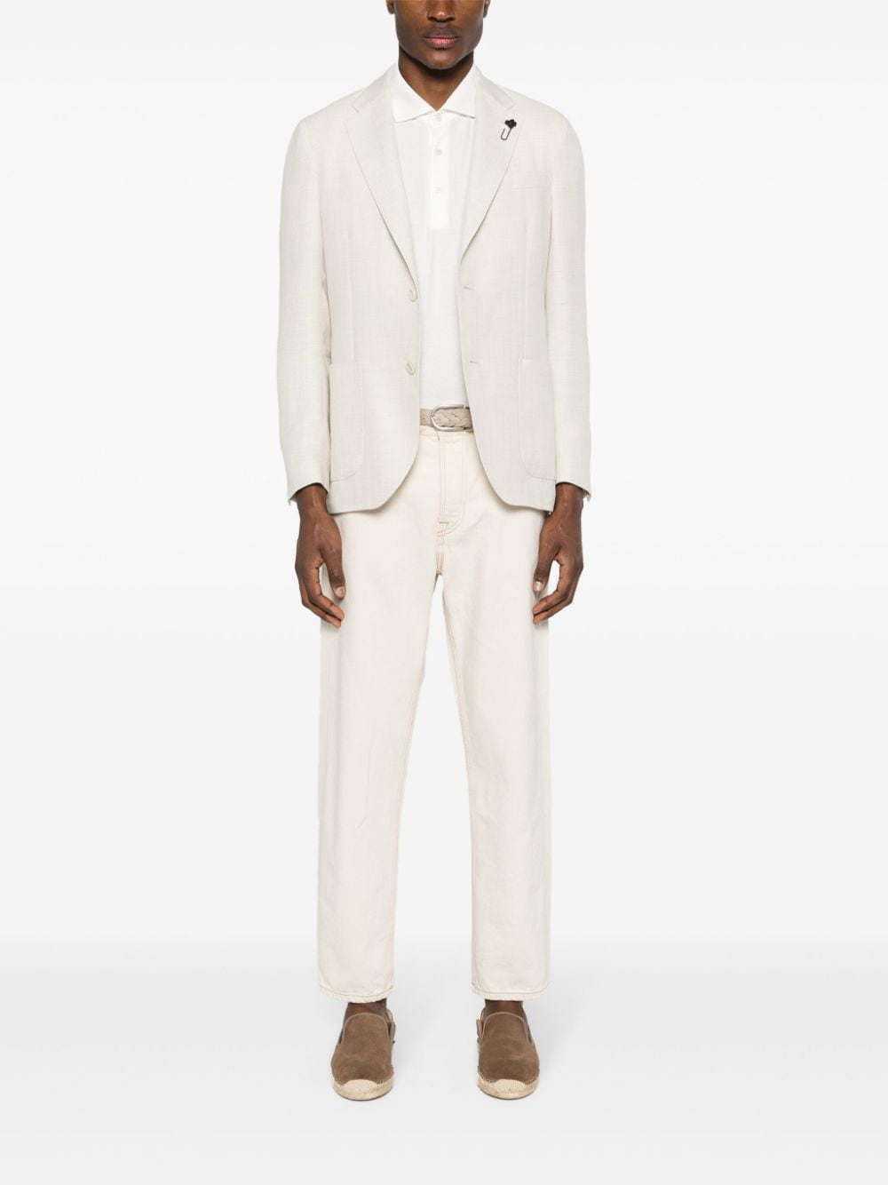 Lardini - Blazer beige clair à simple boutonnage - Lothaire