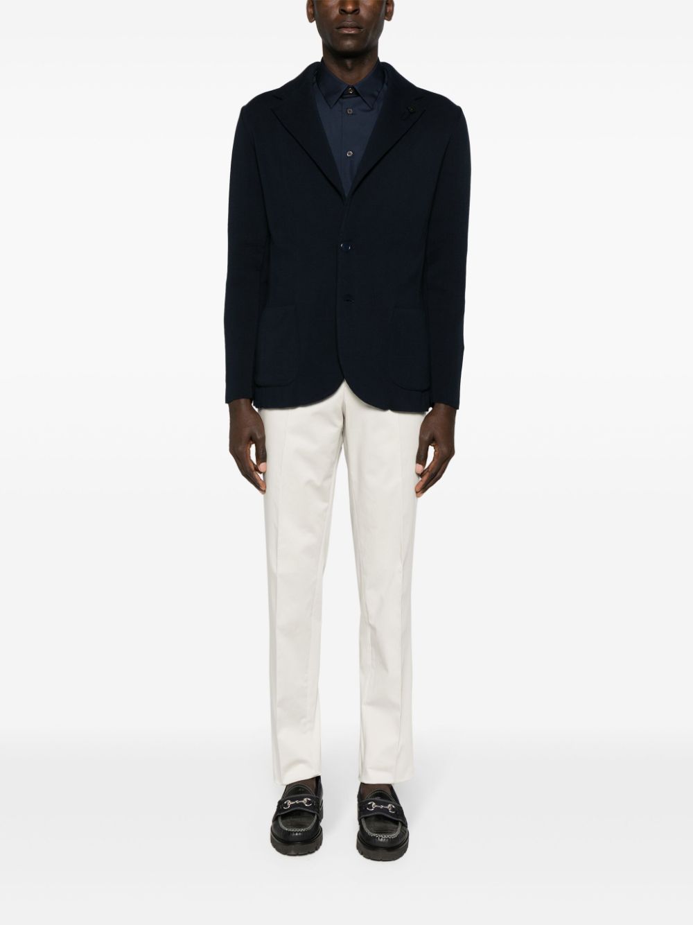 Lardini - Blazer boutonné à détail de broche - Lothaire