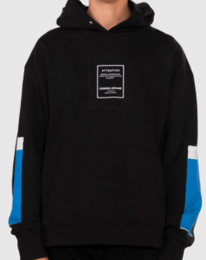Leandre Lerouge - Sweatshirt à capuche / Lighter print noir - Lothaire boutiques (5934667202725)