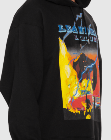 Leandre Lerouge - Sweatshirt à capuche / Paris attack print noir - Lothaire boutiques (5934711439525)