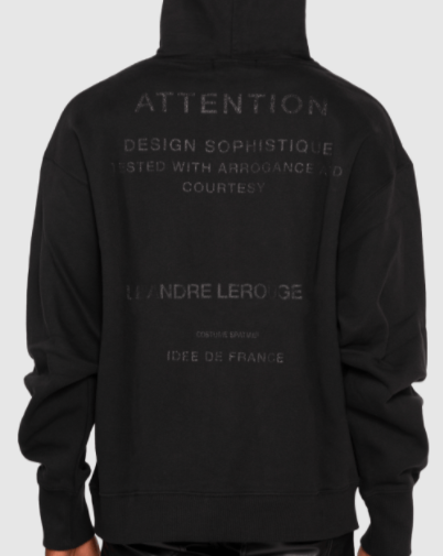 Leandre Lerouge - Sweatshirt noir à imprimé "WILD HORSES" et "PATCH" - Lothaire boutiques (5934743421093)