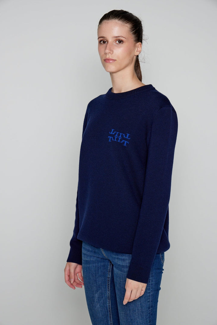 Lothaire - Pull Bleu - Petit Logo - Lothaire