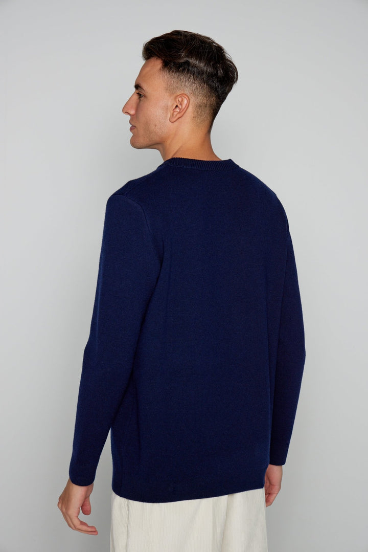 Lothaire - Pull Bleu - Petit Logo - Lothaire