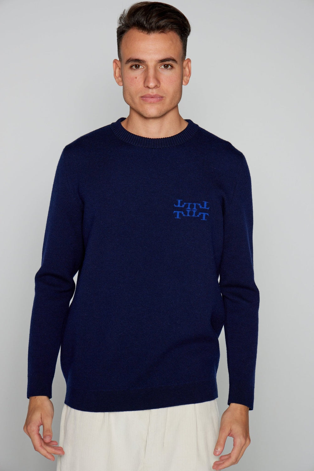 Lothaire - Pull Bleu - Petit Logo - Lothaire