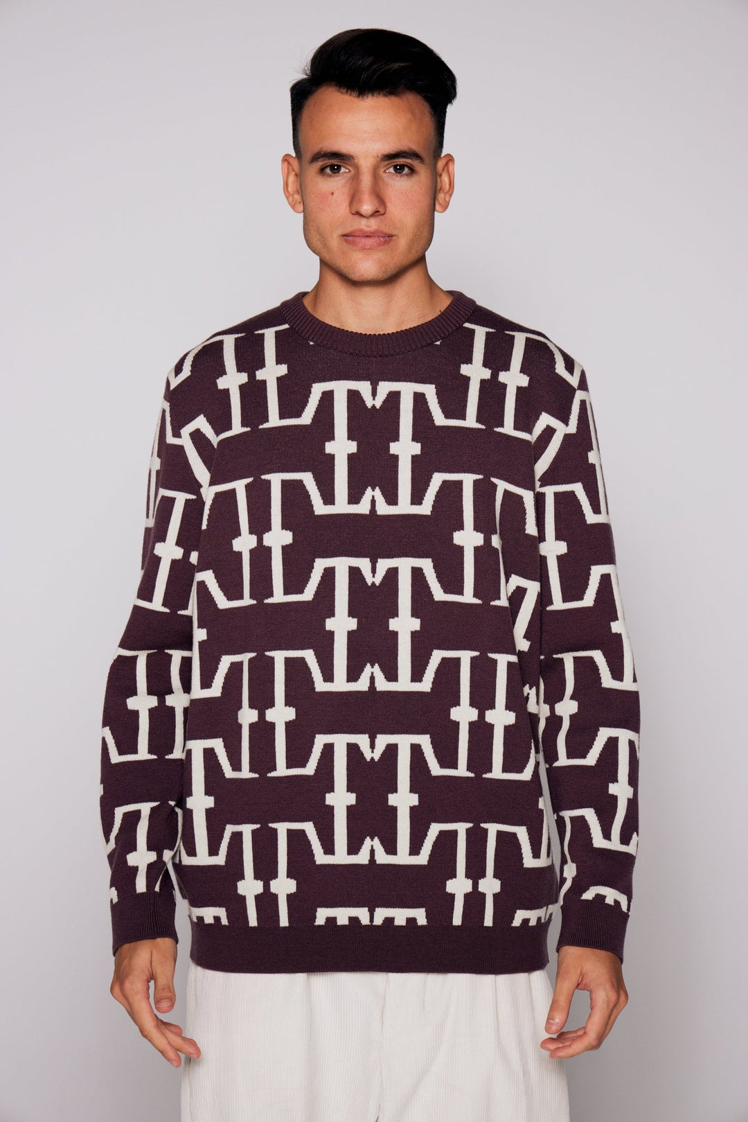 Lothaire - Pull Chocolat - Gros logo - Lothaire