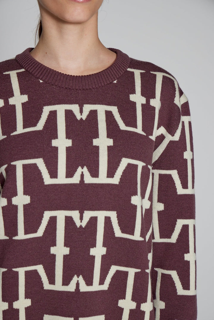 Lothaire - Pull Chocolat - Gros logo - Lothaire