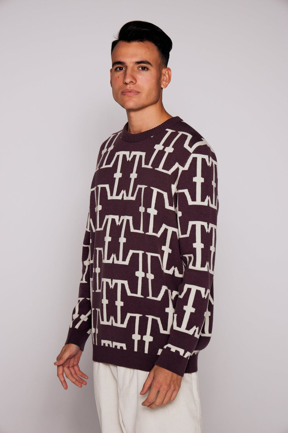 Lothaire - Pull Chocolat - Gros logo - Lothaire