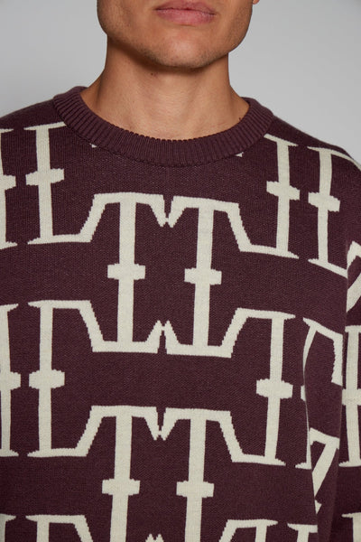 Lothaire - Pull Chocolat - Gros logo - Lothaire