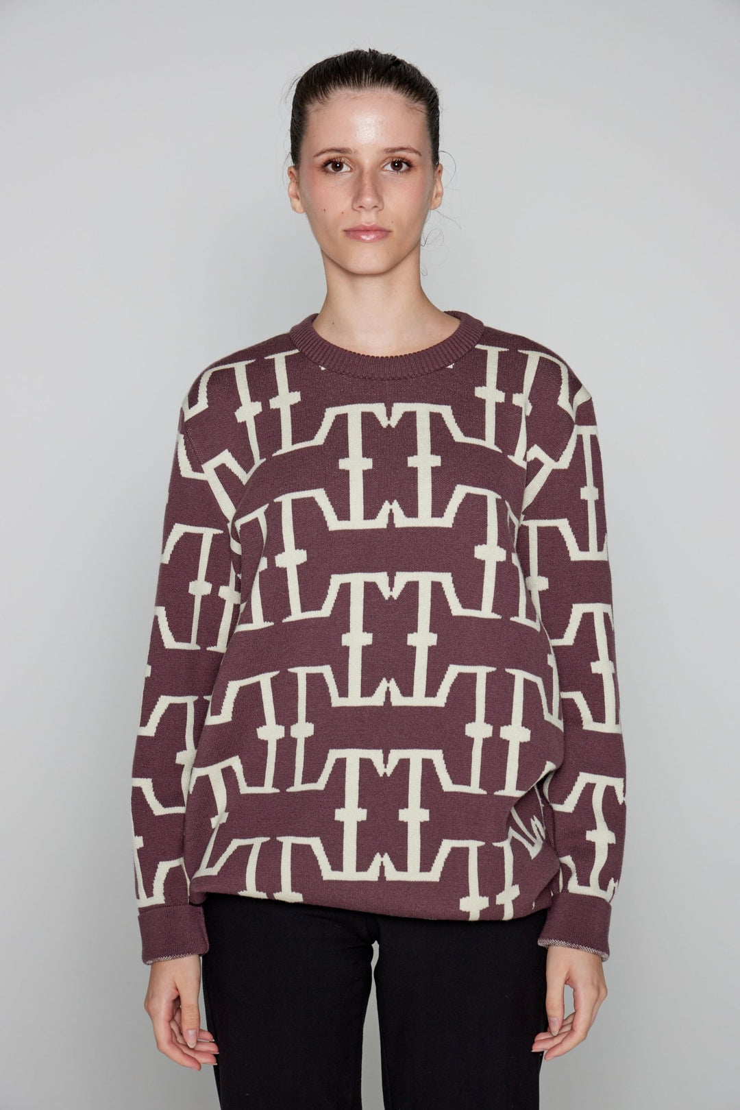 Lothaire - Pull Chocolat - Gros logo - Lothaire