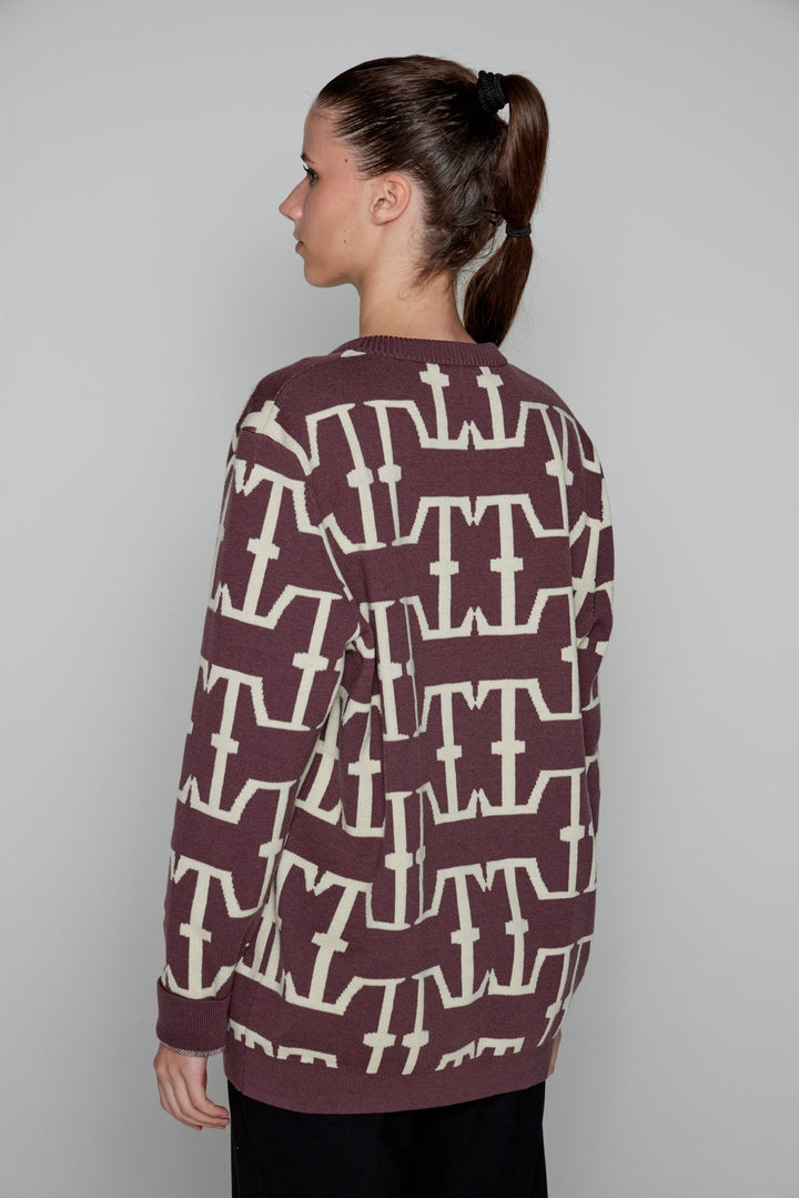 Lothaire - Pull Chocolat - Gros logo - Lothaire