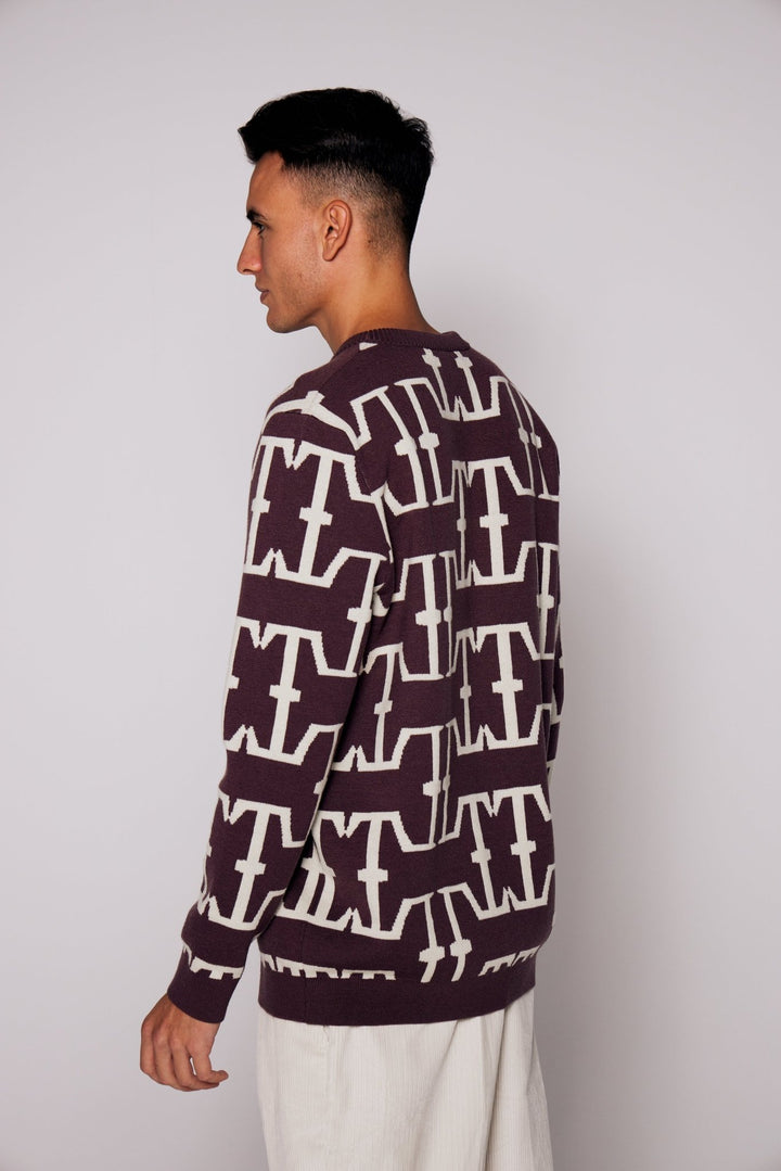 Lothaire - Pull Chocolat - Gros logo - Lothaire