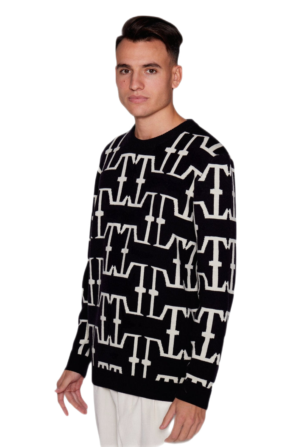 Lothaire - Pull Noir - Gros logo - Lothaire