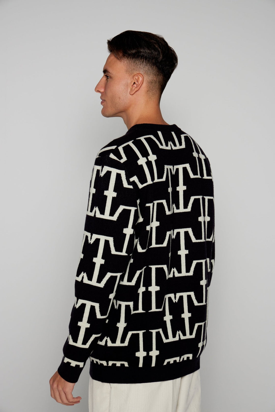 Lothaire - Pull Noir - Gros logo - Lothaire