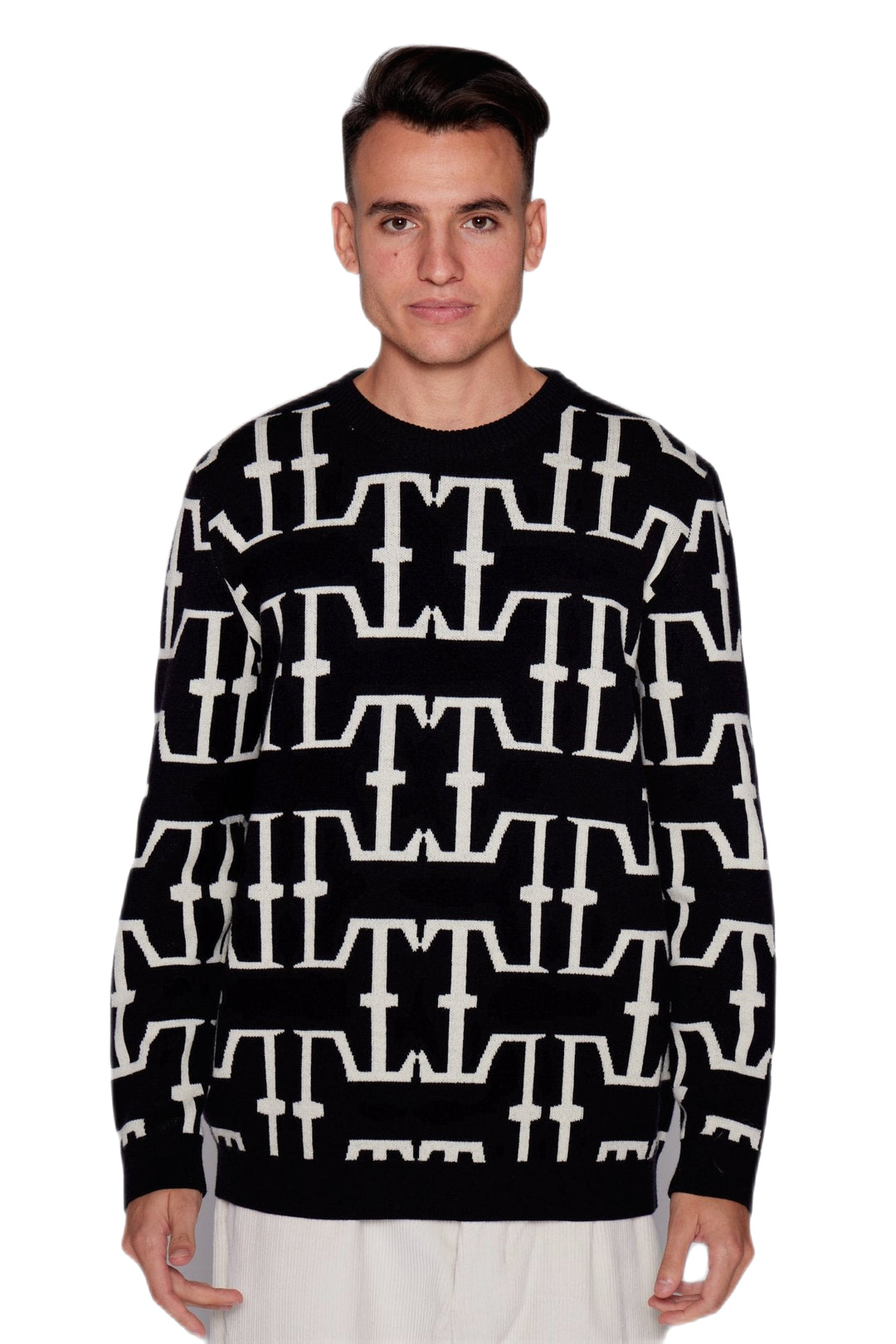 Lothaire - Pull Noir - Gros logo - Lothaire