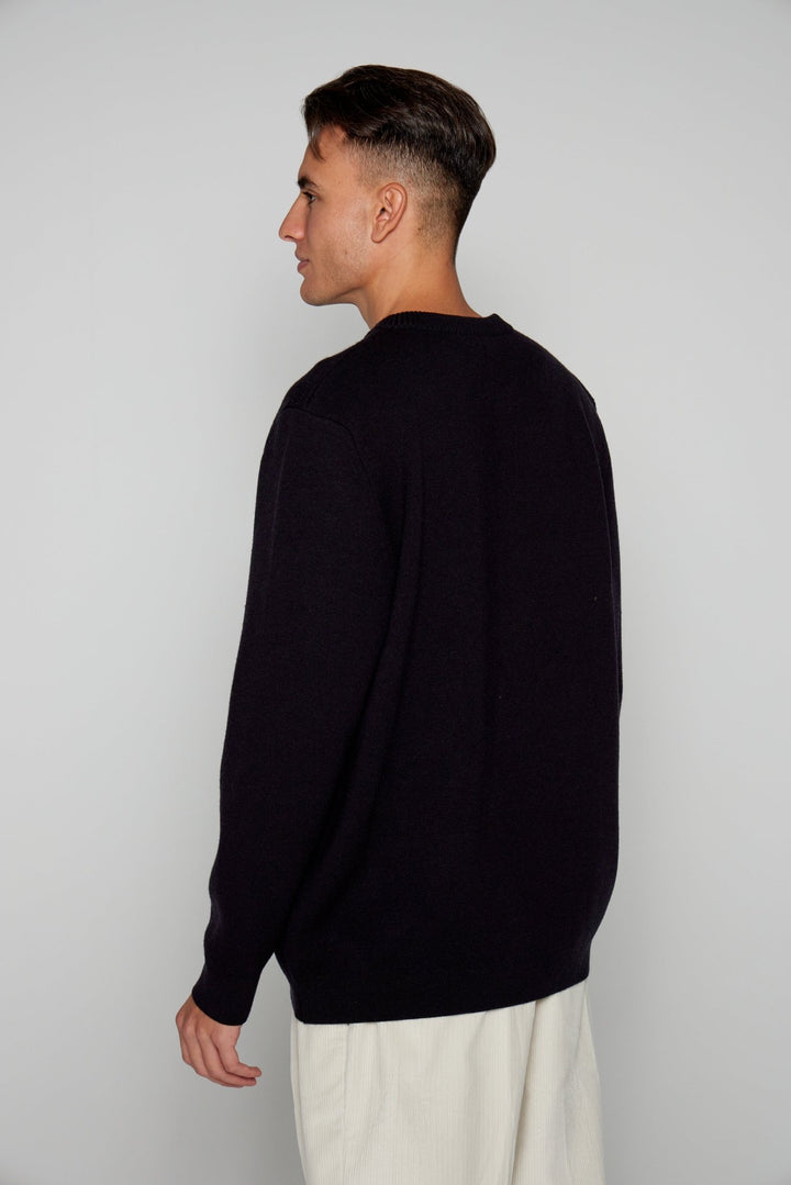 Lothaire - Pull Noir - Petit logo - Lothaire