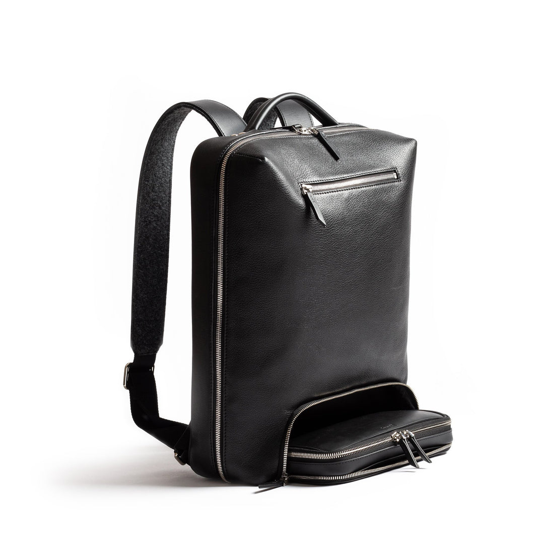 Lundi Paris - Sac à dos en cuir | GIANI Noir - Lothaire boutiques (7088355147941)
