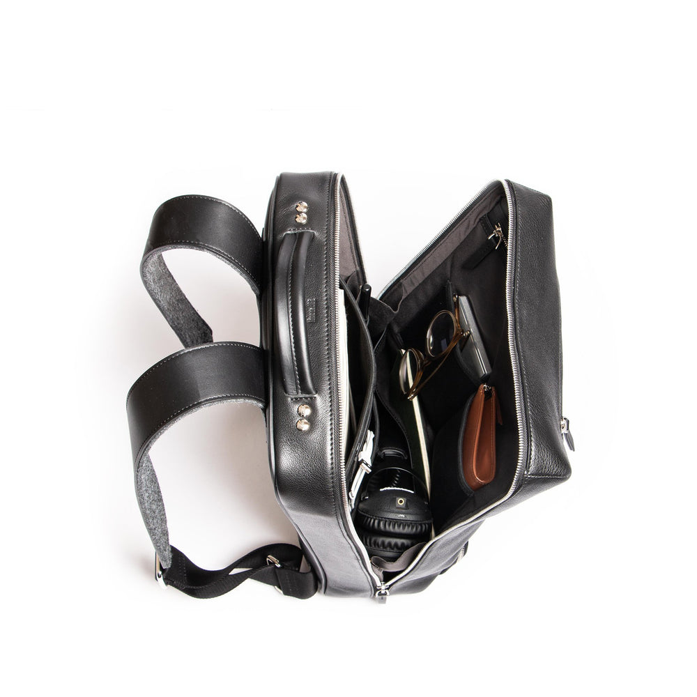 Lundi Paris - Sac à dos en cuir | GIANI Noir - Lothaire boutiques (7088355147941)