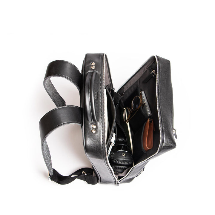 Lundi Paris - Sac à dos en cuir | GIANI Noir - Lothaire boutiques (7088355147941)