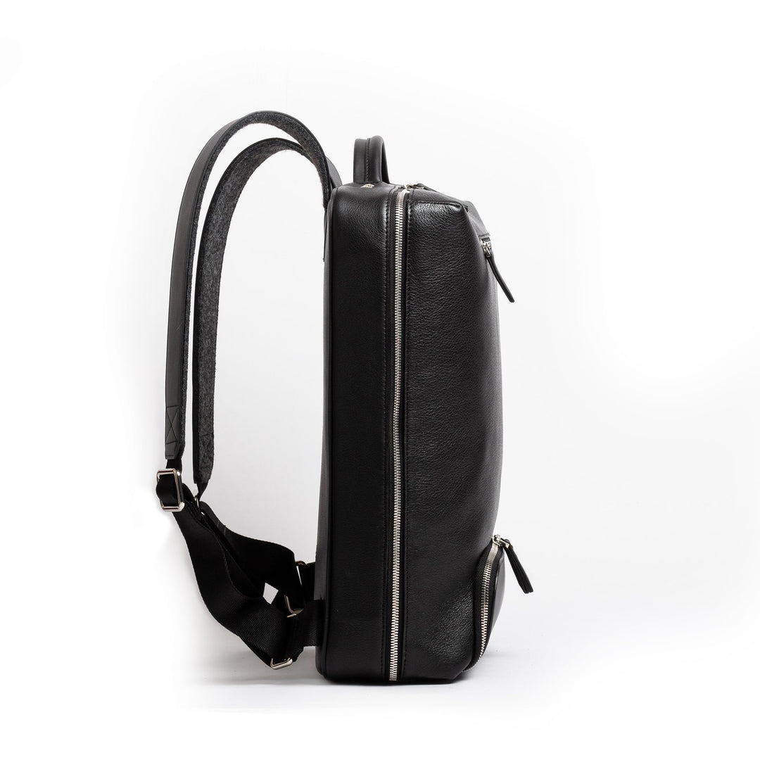 Lundi Paris - Sac à dos en cuir | GIANI Noir - Lothaire boutiques (7088355147941)
