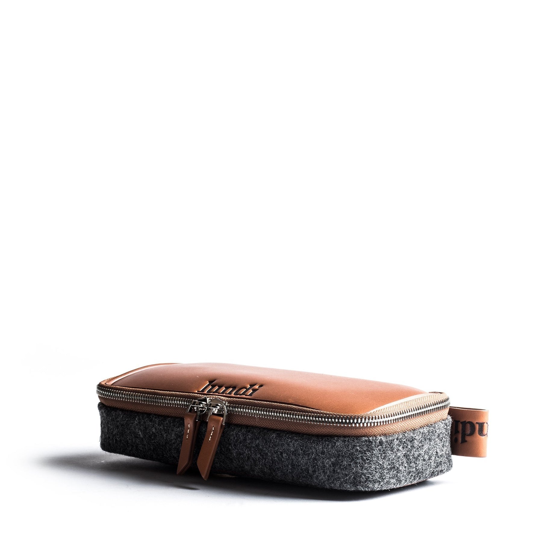 LUNDI Trousse de toilette Juliet en cuir - Cognac