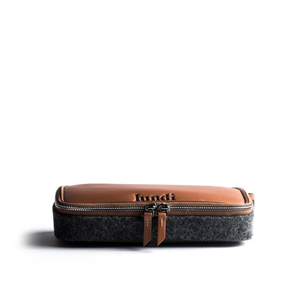 Lundi Paris- Trousse de toilette - JULIET cognac - Lothaire boutiques (7088347283621)