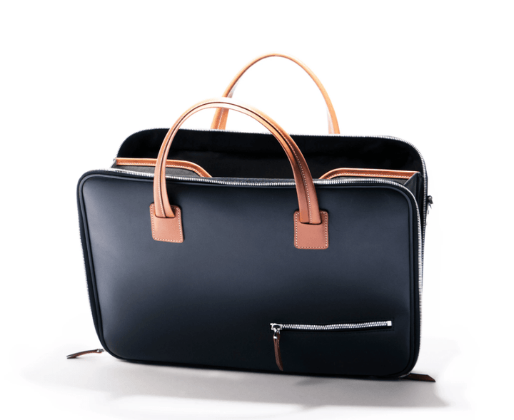 LUNDI - Porte documents ALESSANDRO noir et cognac - Lothaire boutiques (6108738781349)