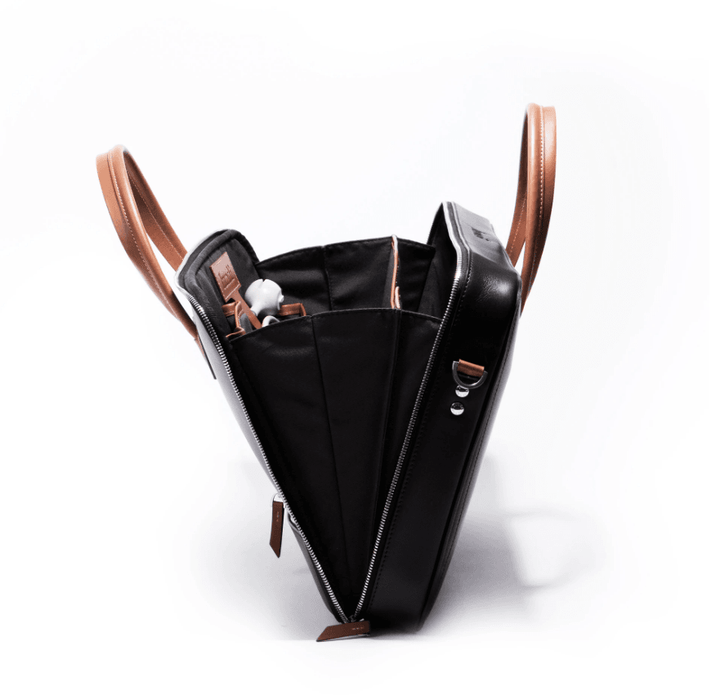 LUNDI - Porte documents ALESSANDRO noir et cognac - Lothaire boutiques (6108738781349)