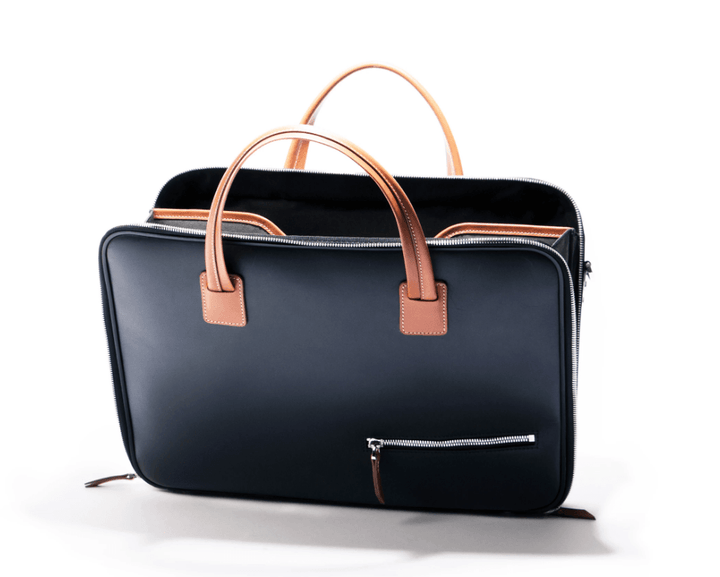 LUNDI - Porte documents ALESSANDRO noir et cognac - Lothaire boutiques (6108738781349)