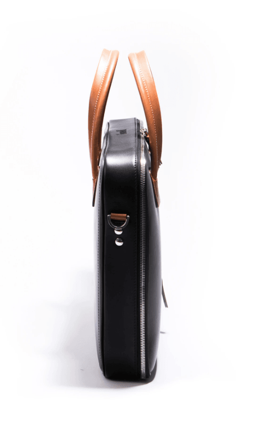 LUNDI - Porte documents ALESSANDRO noir et cognac - Lothaire boutiques (6108738781349)