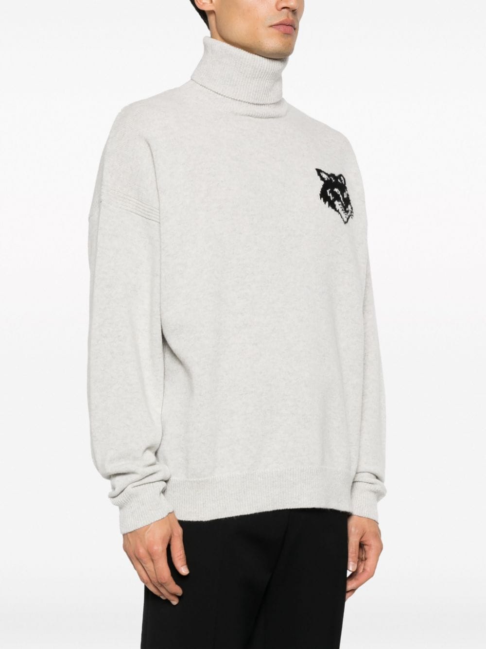 Maison Kitsuné - Pull en laine à logo intarsia - Lothaire