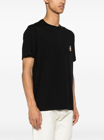Maison Kitsuné - T-shirt black en coton à patch logo - Lothaire