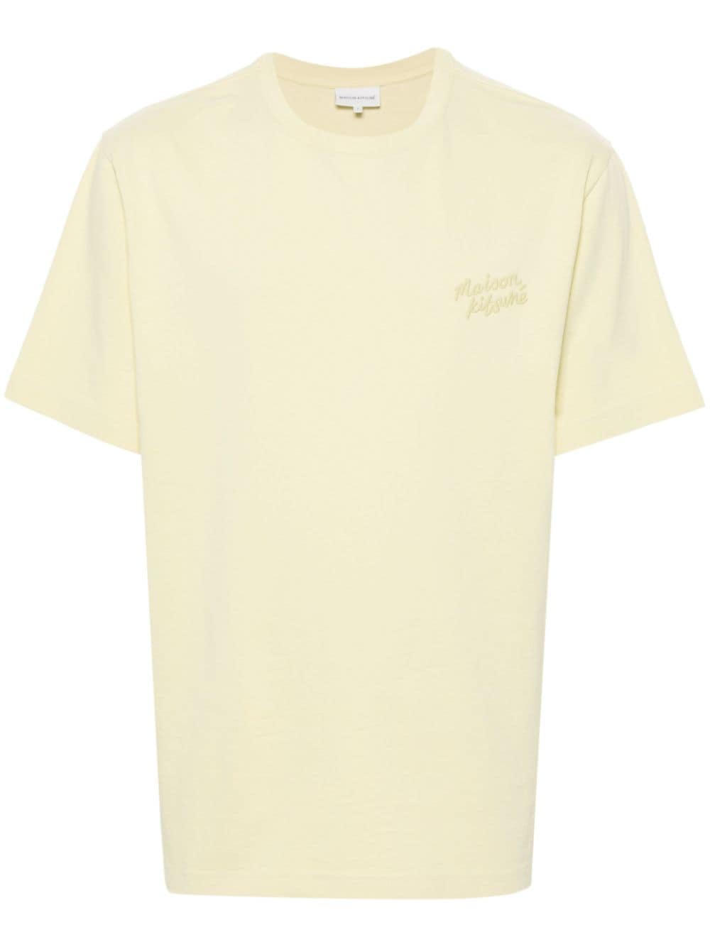 Maison Kitsuné - T-shirt jaune à broderies Handwriting - Lothaire