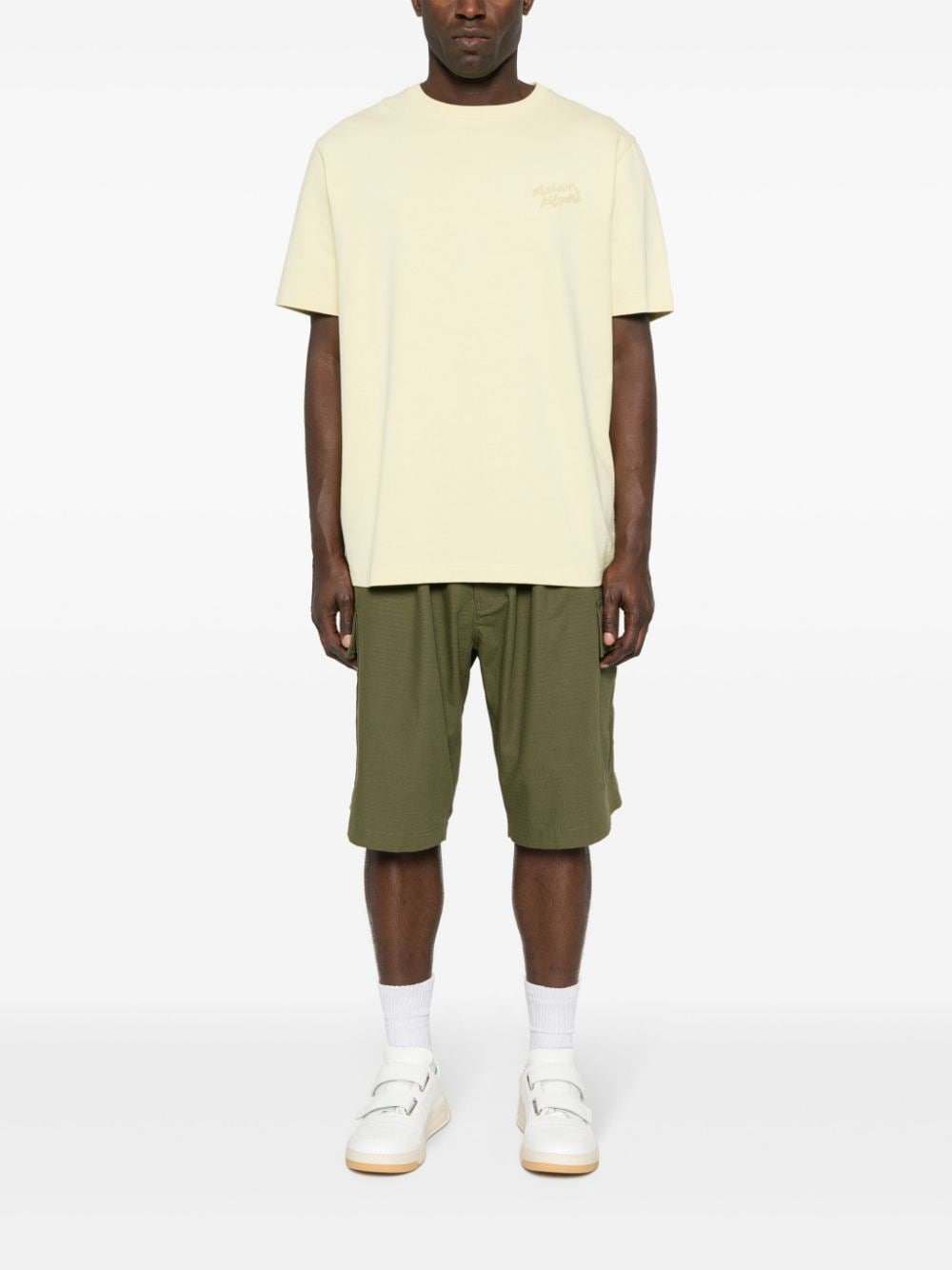 Maison Kitsuné - T-shirt jaune à broderies Handwriting - Lothaire