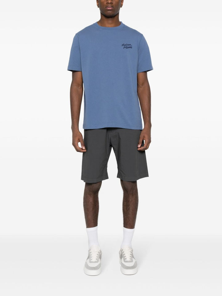 Maison Kitsuné - T-shirt Storm blue en coton à logo Handwriting - Lothaire