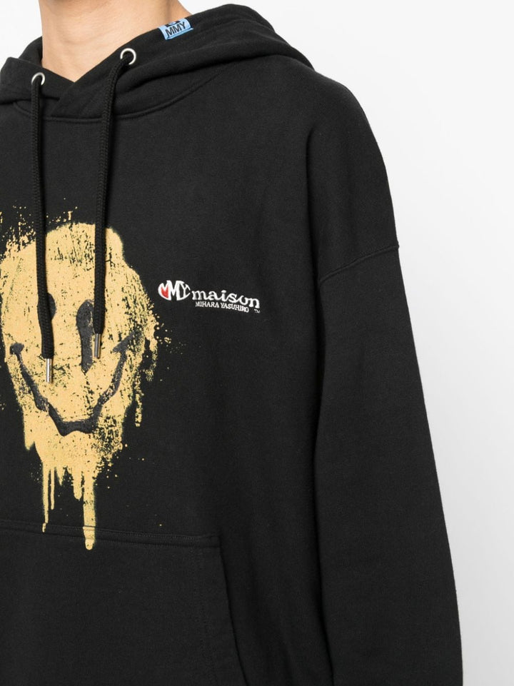 Maison Mihara Yasuhiro - Sweat à capuche Black Smiley - Lothaire