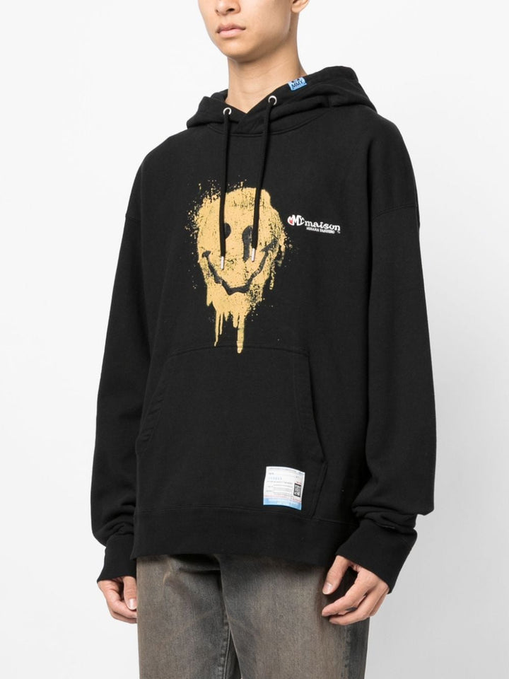 Maison Mihara Yasuhiro - Sweat à capuche Black Smiley - Lothaire