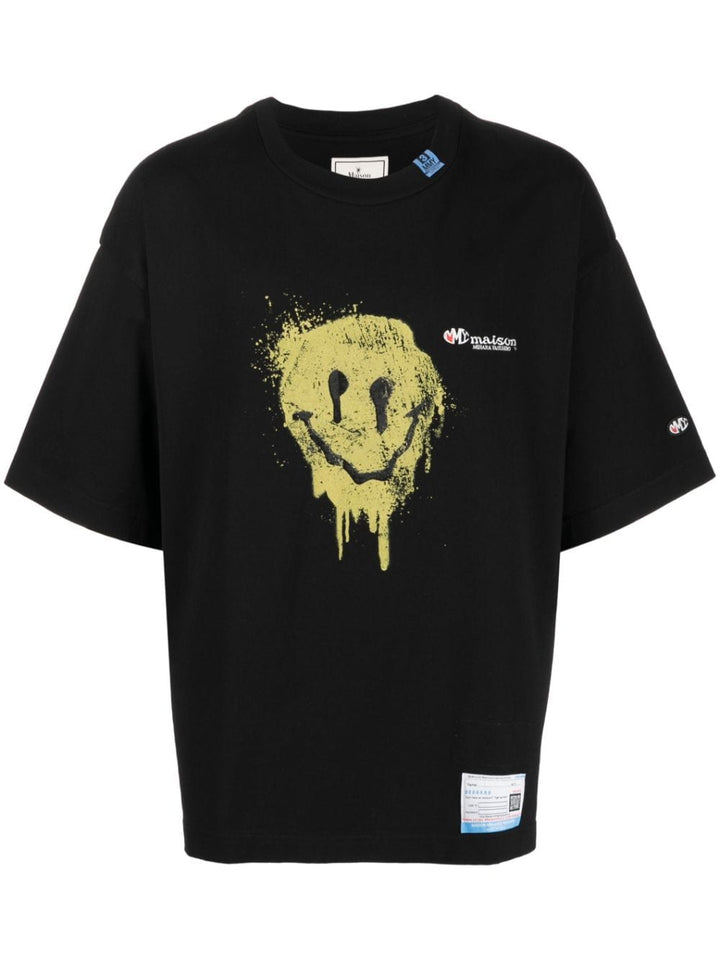 Maison Mihara Yasuhiro - T Shirt Black Smiley - Lothaire