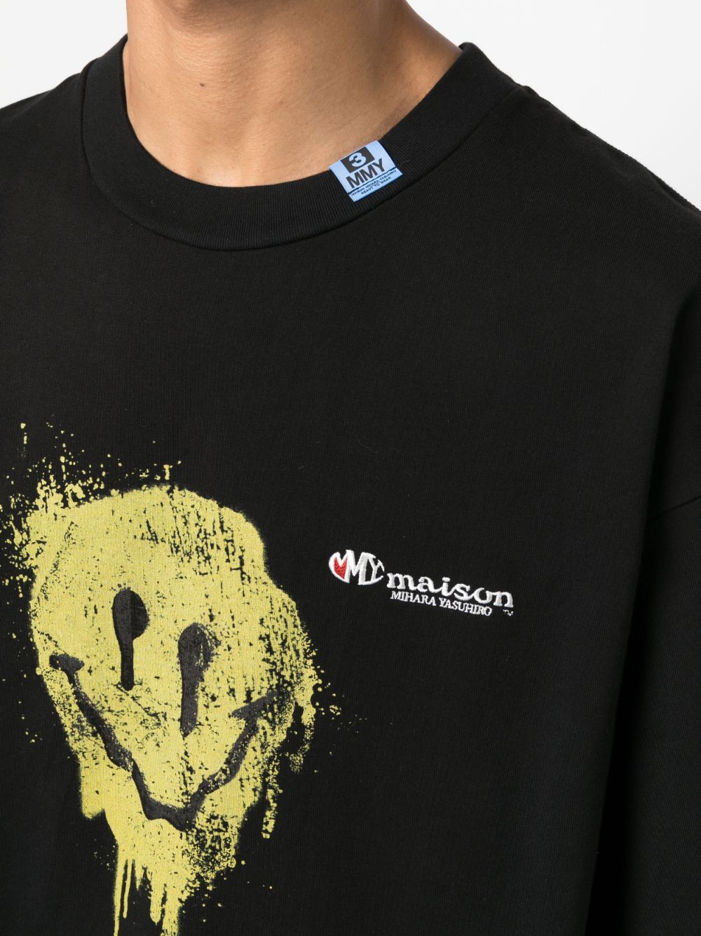 Maison Mihara Yasuhiro - T Shirt Black Smiley - Lothaire